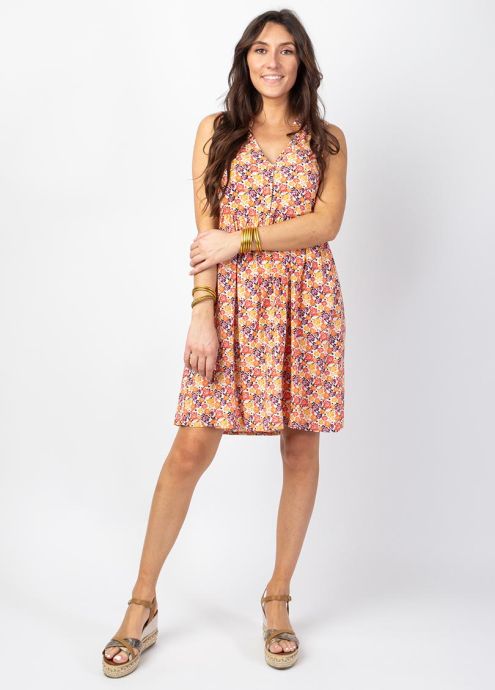 robe courte coupe ample sans manches face