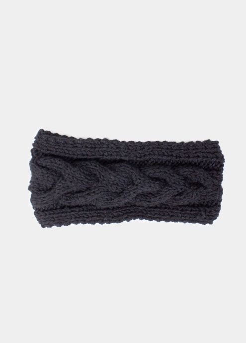 bandeau noir tresse femme hiver face