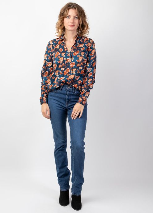 chemisier manches longues hiver col chemise