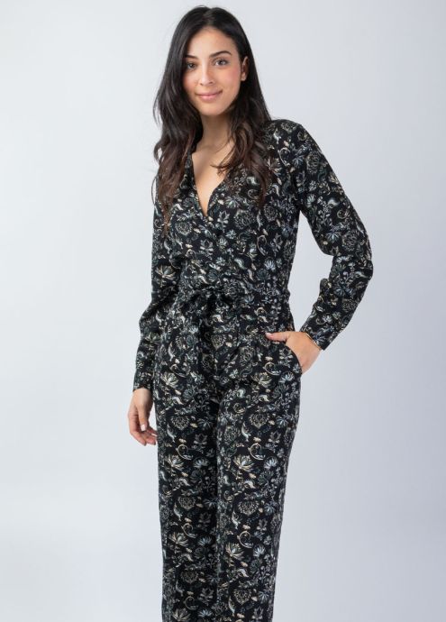 combi pantalon hiver manches longues