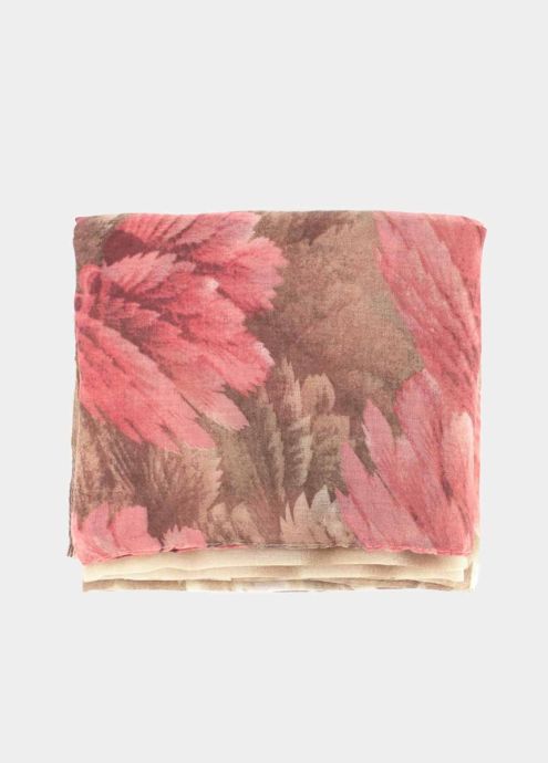 Foulard Plume Beige 