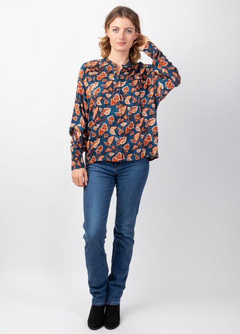 blouse hiver motif fleuri
