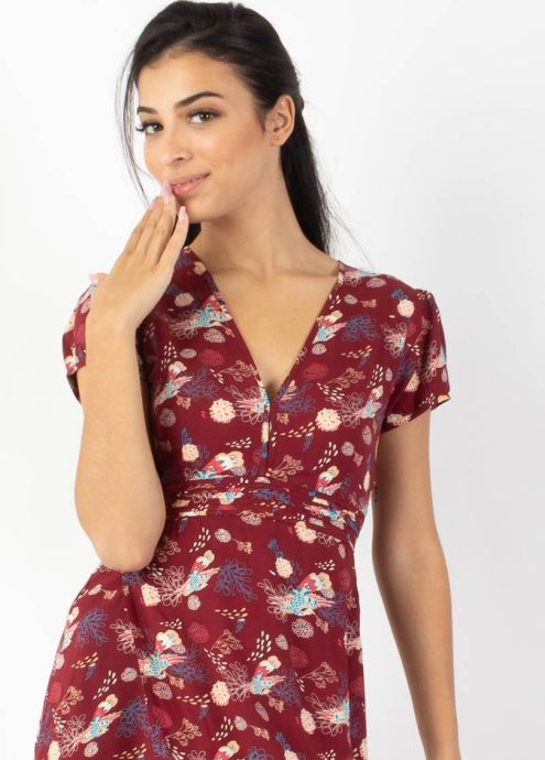 robe longue ethnique manches courtes zoom