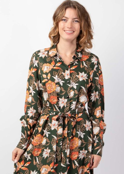 robe longue chemise manches longues zoom