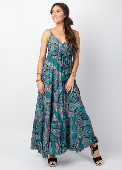 robe longue fines bretelles face