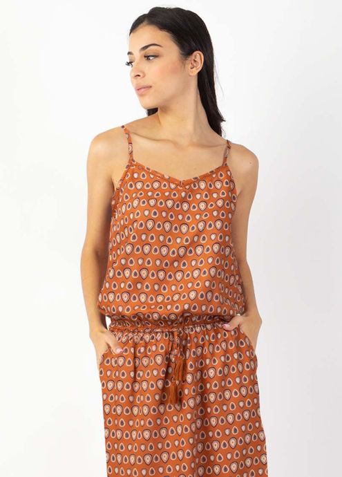 robe longue camel fines bretelles zoom