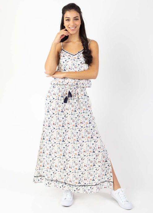 robe longue motif cachemire face