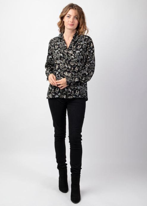 chemisier manches longues hiver légèrement cintré