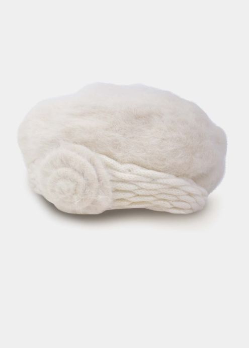 beret blanc angora femme hiver