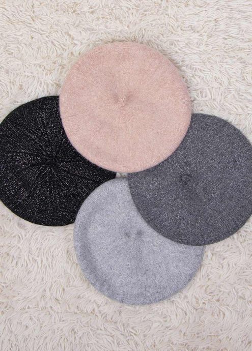 beret femme gris anthracite