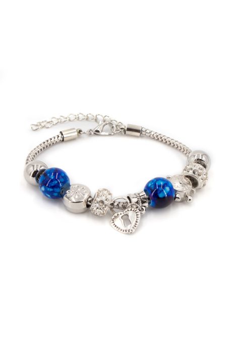 bracelet breloque bleu 