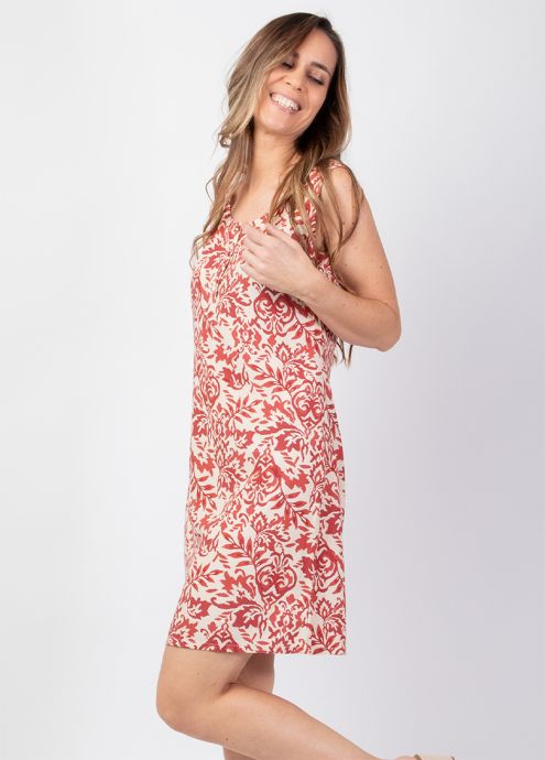 robe courte en coton sans manches zoom