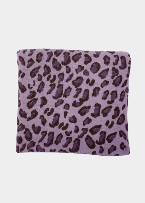 echarpe multiposition leopard mauve face