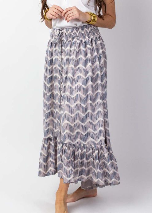 jupe longue fendue taupe zoom
