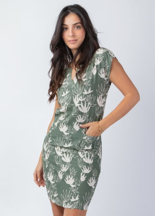 robe courte coupe droite zoom