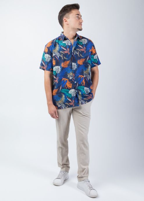 chemise homme été manches courtes face