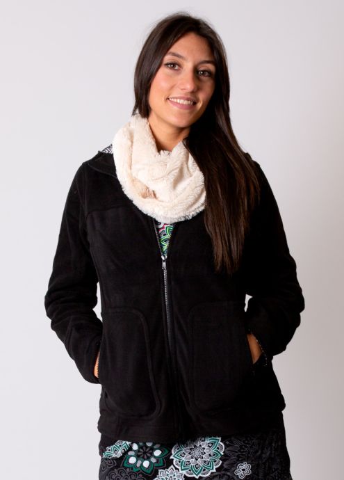 veste polaire courte noire