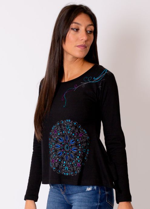Top en coton KWANI motif mandalas