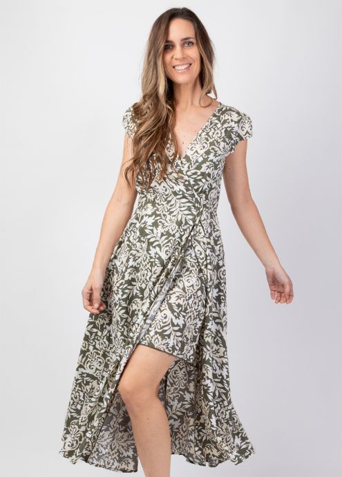 robe mi-longue manches courtes zoom