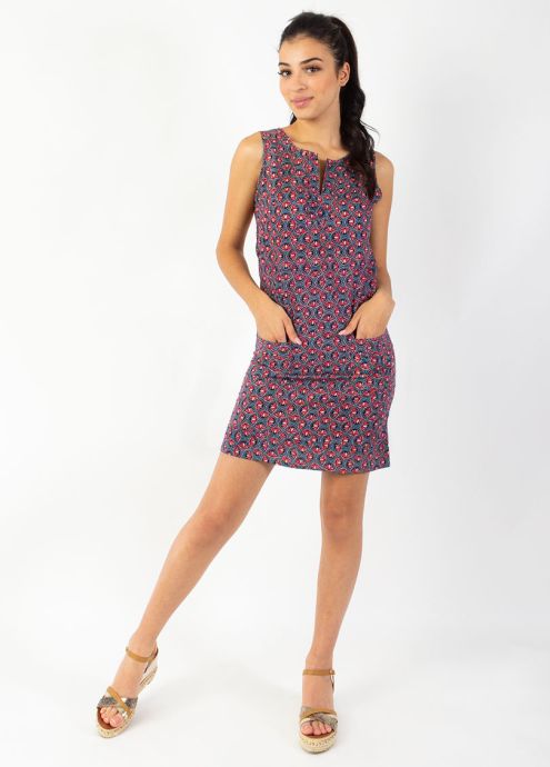 robe courte voile de coton encolure tunisienne face