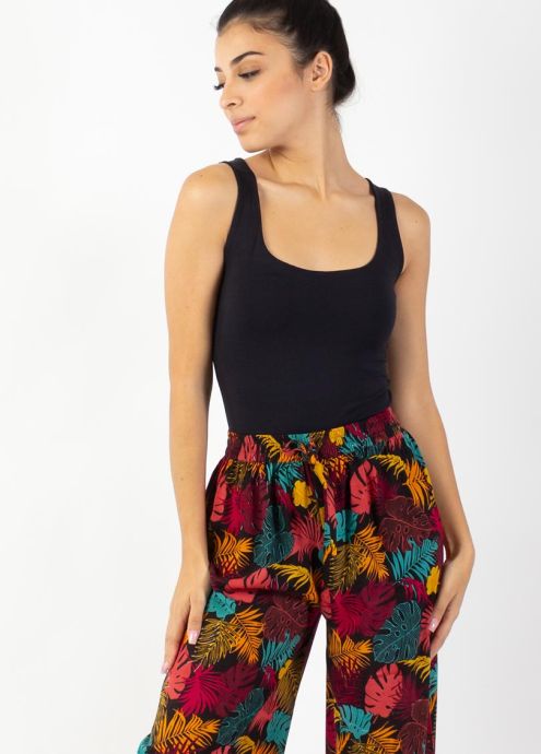 pantalon fluide jambes larges zoom