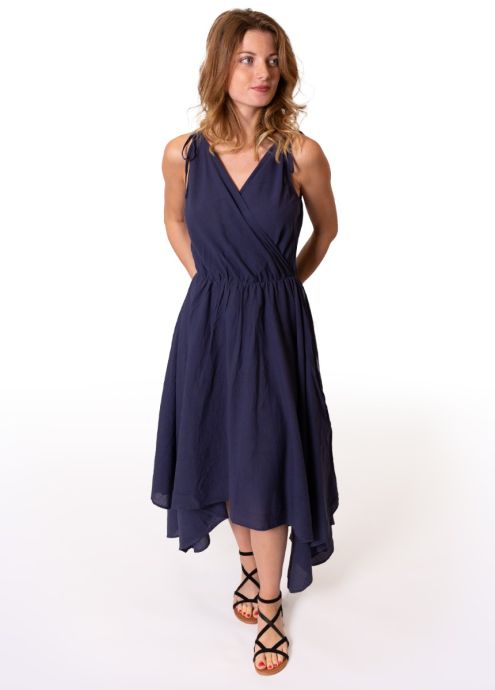 robe été mi longue pauline face