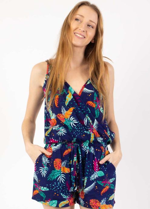 combi-short cache-cœur motif exotique zoom