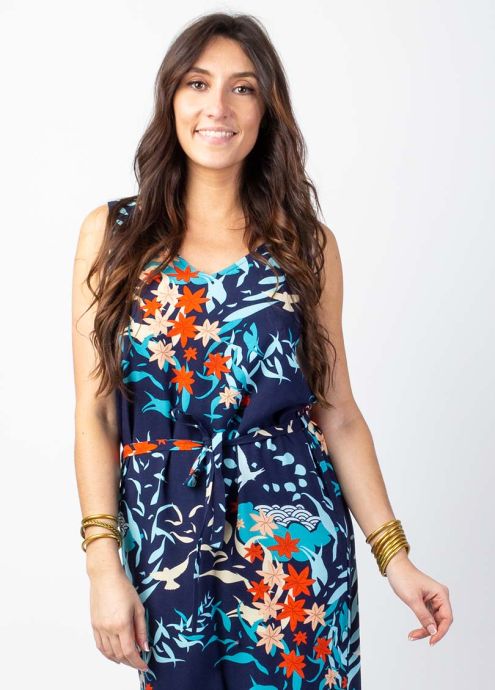 robe longue viscose motif ethnique zoom