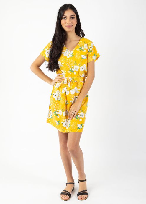 robe courte petites manches ceinture amovible