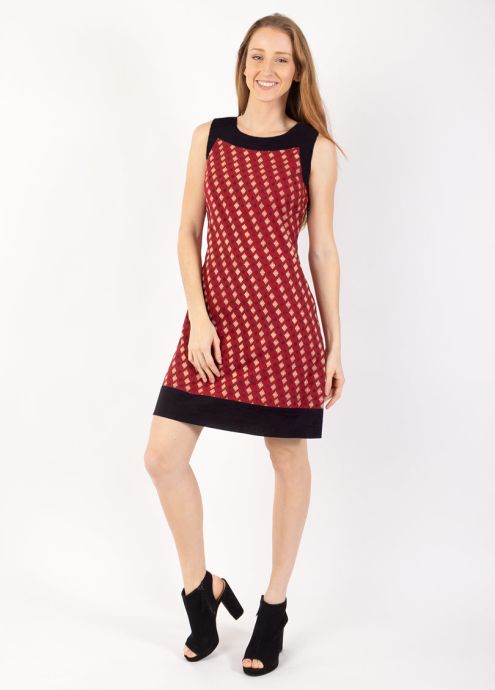 robe courte ethnique coton face