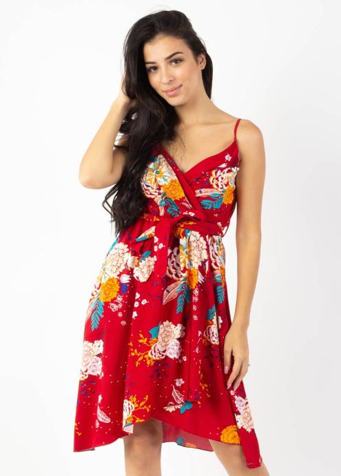 robe midi fines bretelles viscose zoom