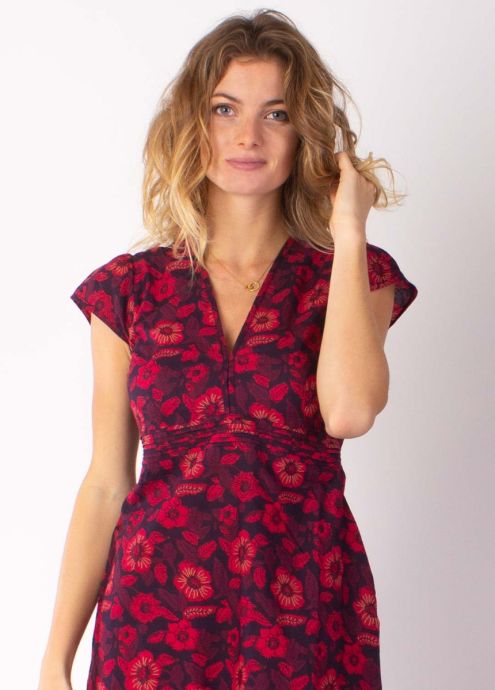 robe courte coton manches courtes zoom