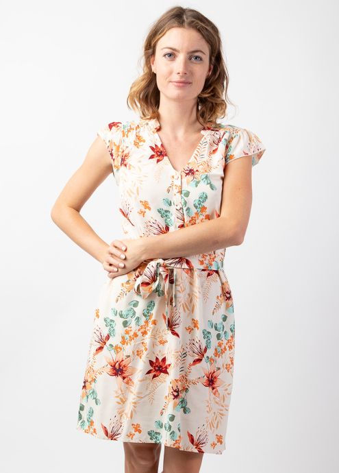 Coton Du Monde Robe fleurie courte Vera casual chic