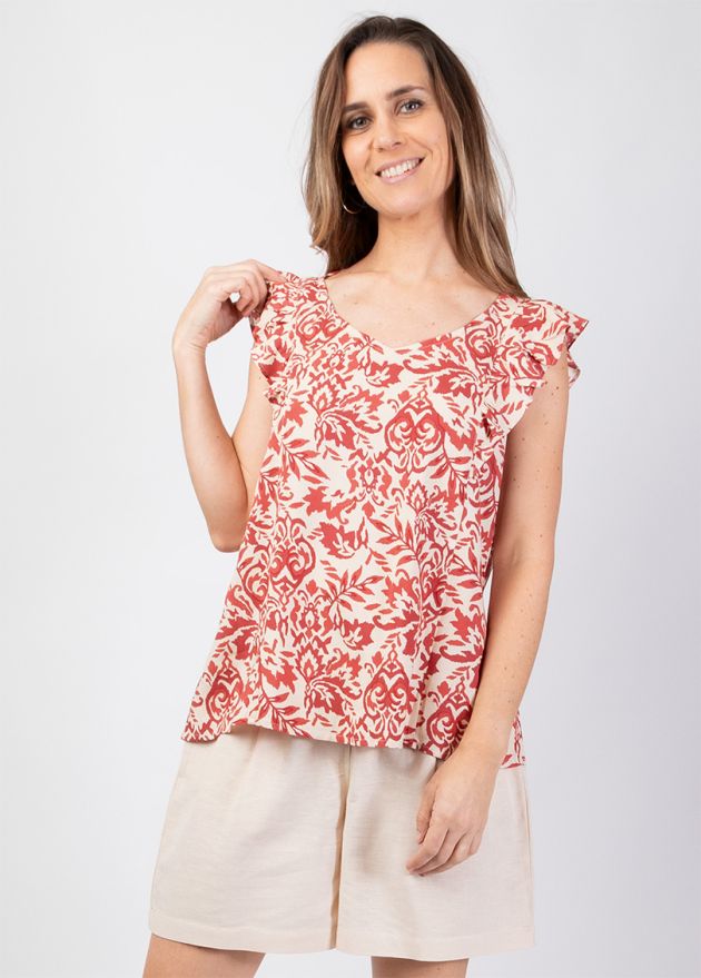 haut sans manches en viscose zoom