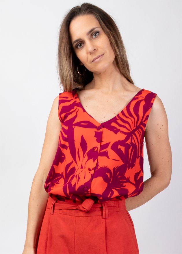 top femme viscose sans manches zoom