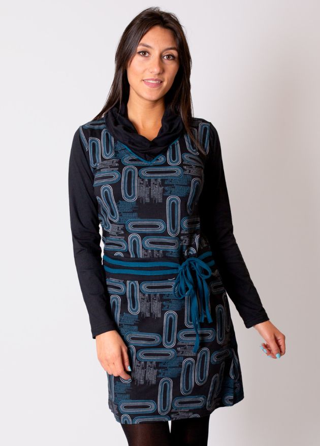 robe hiver motif ethnique graphique