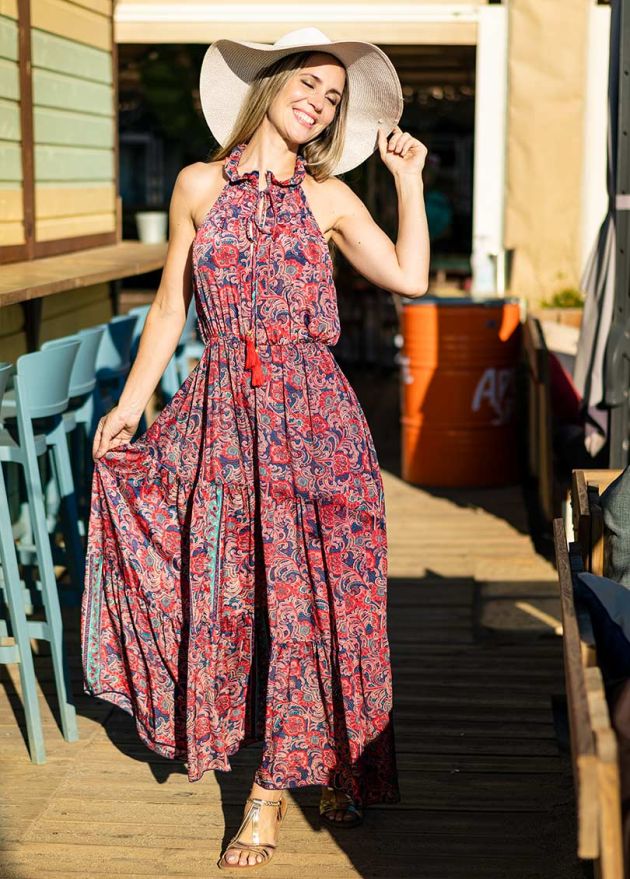 robe longue encolure dos nageur extérieur