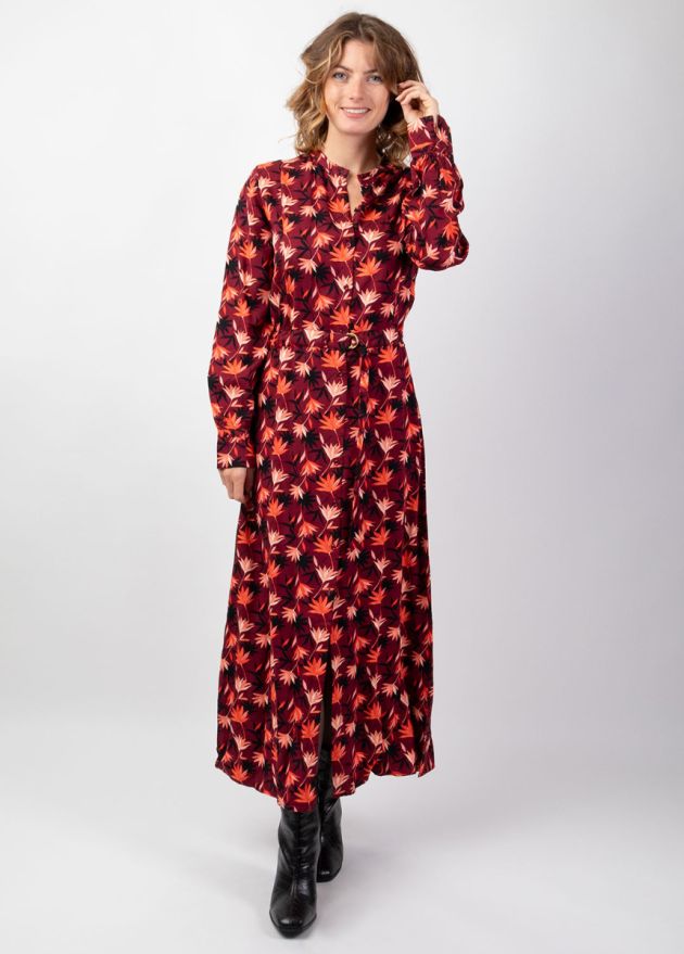 robe hiver coupe longue et droite face