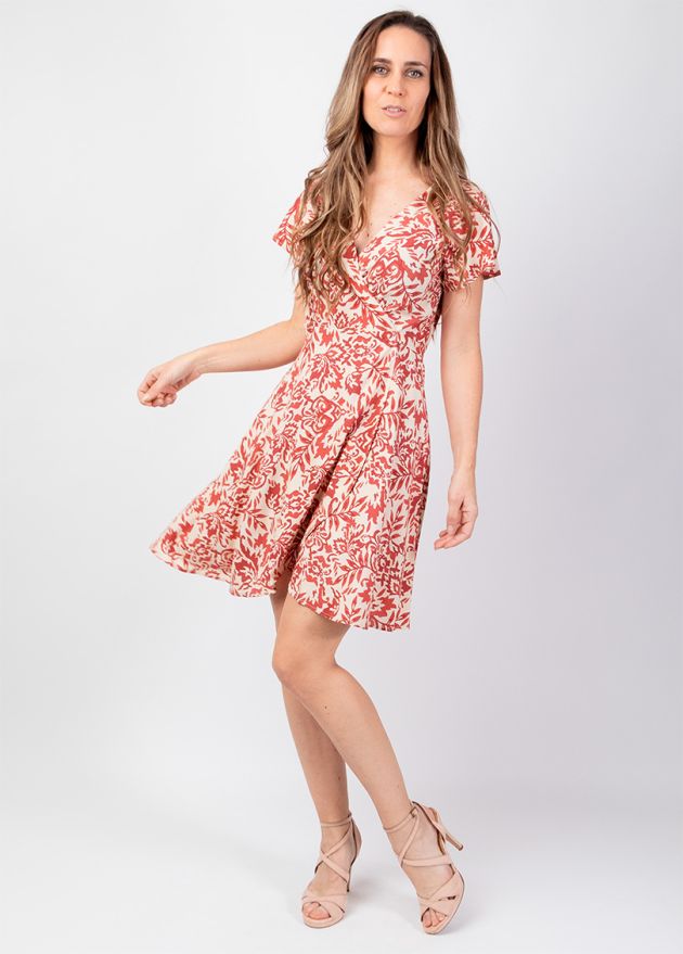 robe femme été manches courtes face