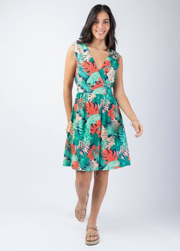 robe courte été larges bretelles face