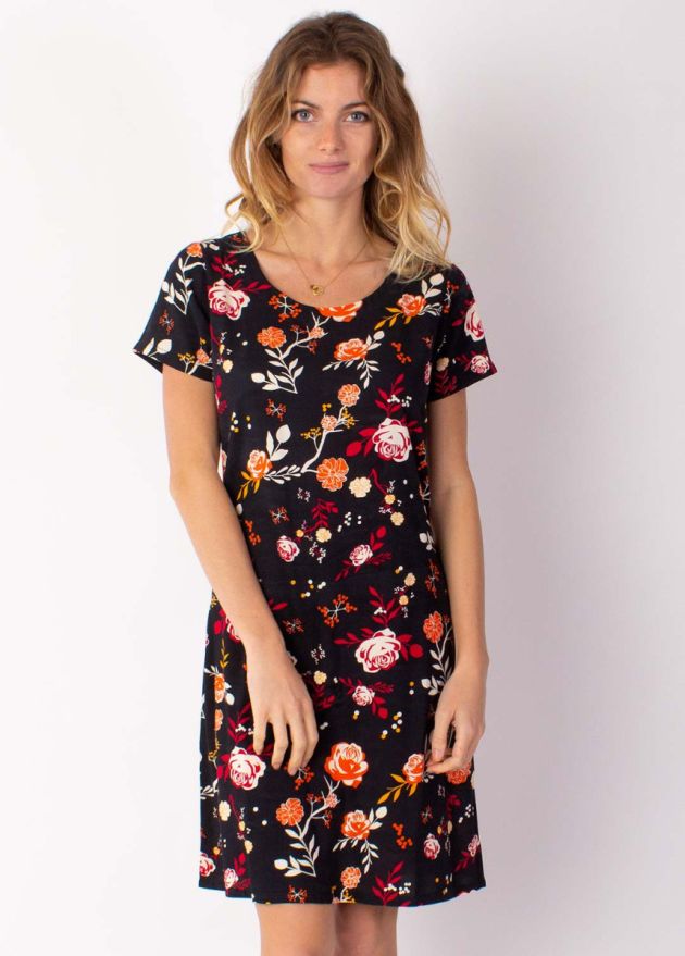 robe courte viscose natalia coupe droite