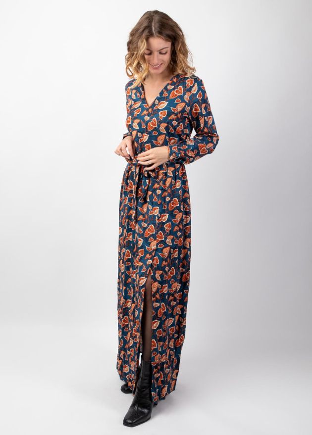 robe longue hiver ceinture sous passants