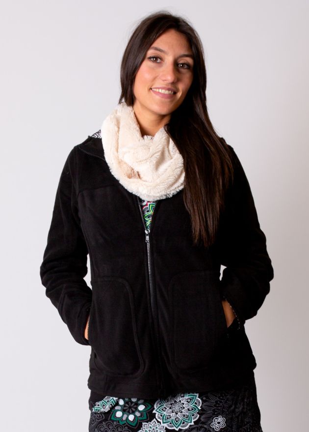 veste polaire courte noire