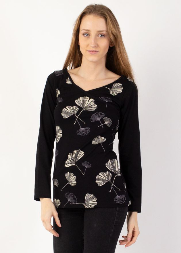 top manches longues noir gris zoom