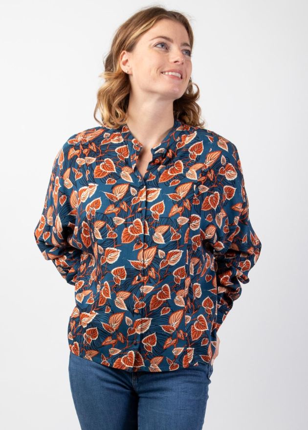 chemise col mao face