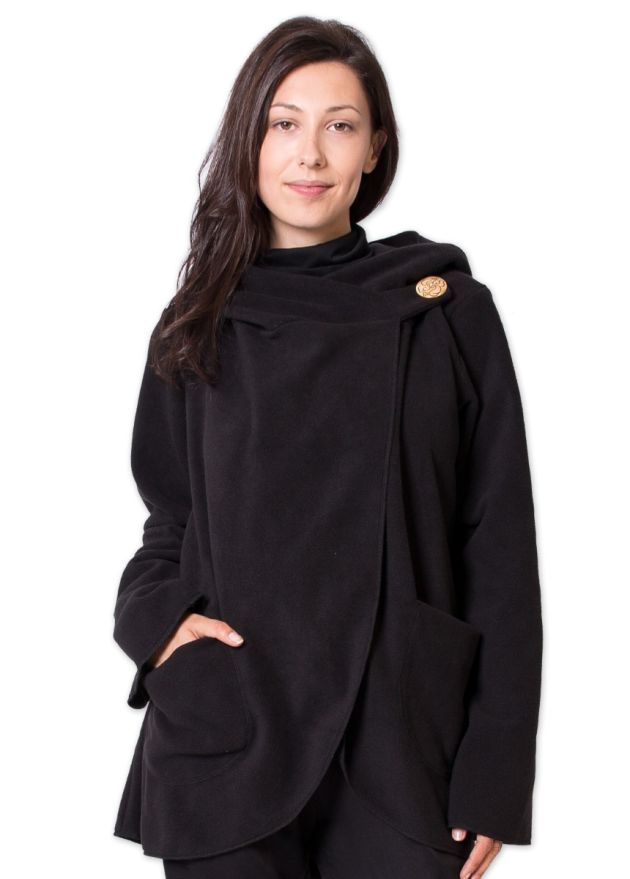 veste matiere polaire courte ottawa noire