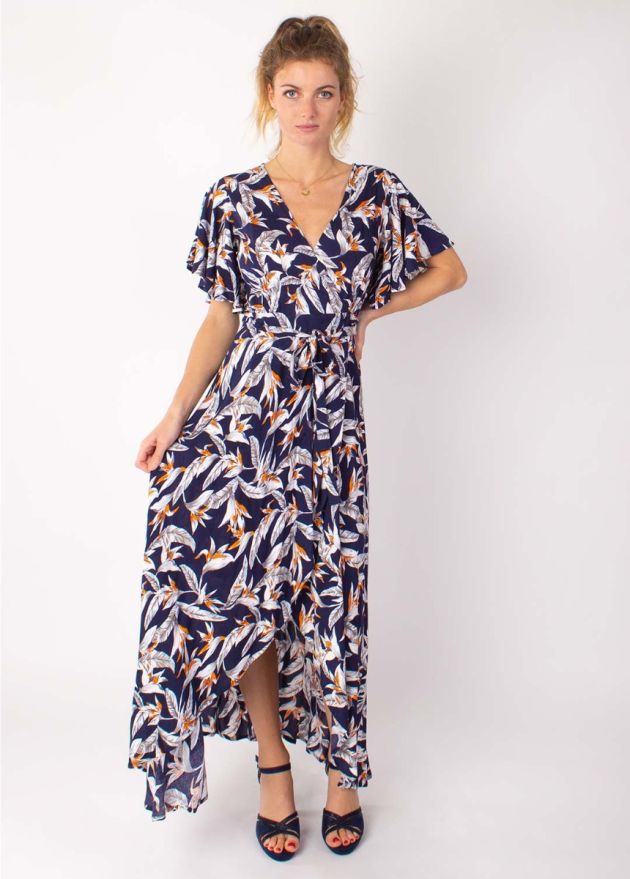 robe longue bohème sakura marine face