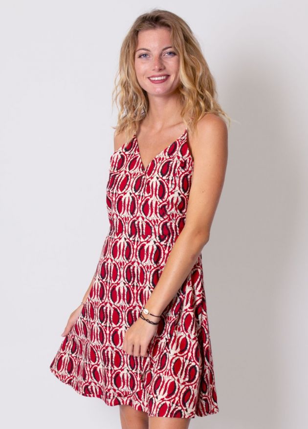 robe-africaine-coton-rouge