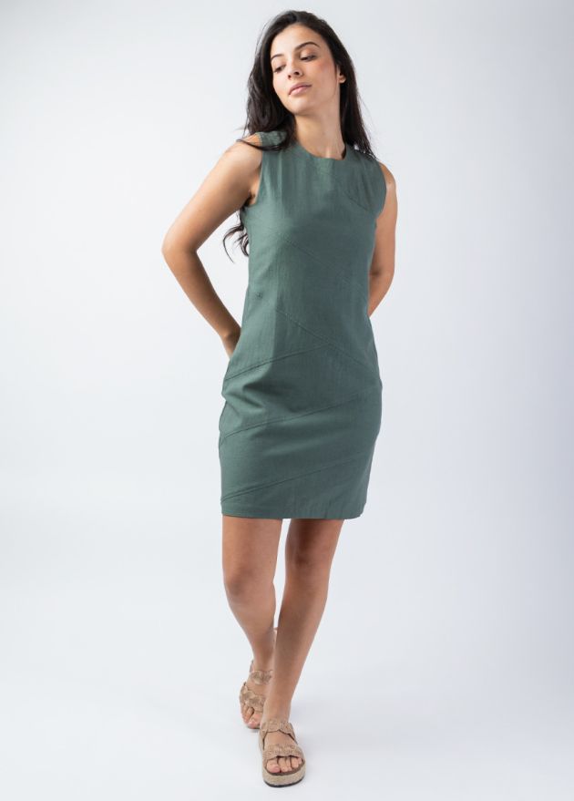 robe courte encolure ronde