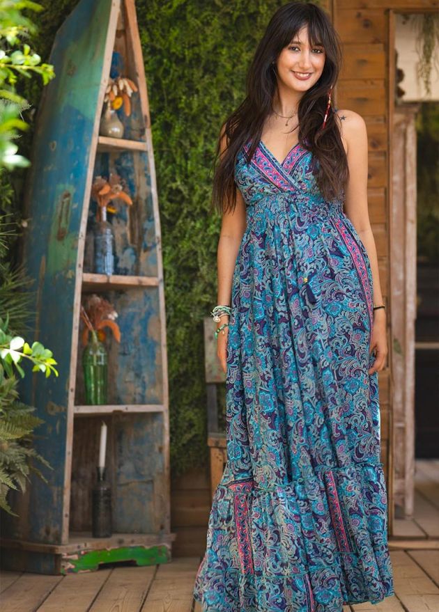 robe longue fines bretelles xeterieur